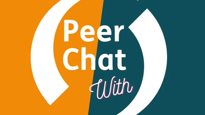 Logo for Peer Chat With podcast.