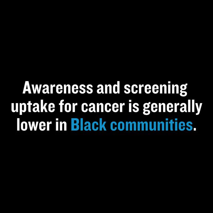 Awareness and screening uptake for screening is generally lower in Black communities