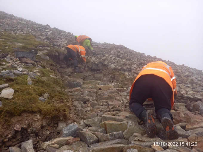 Volunteers on Croagh Patrick 