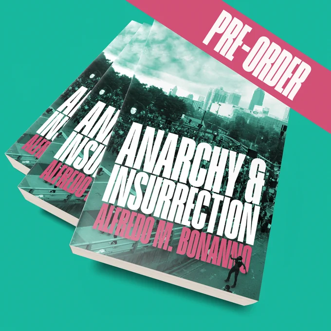 It's a mockup of forthcoming book Anarchy and Insurrection, a collection of essays by Alfredo M. Bonanno.