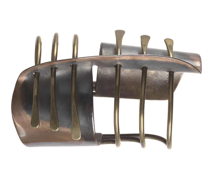 Cuff made out of copper and brass