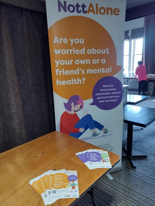 NottAlone Banner and Leaflets