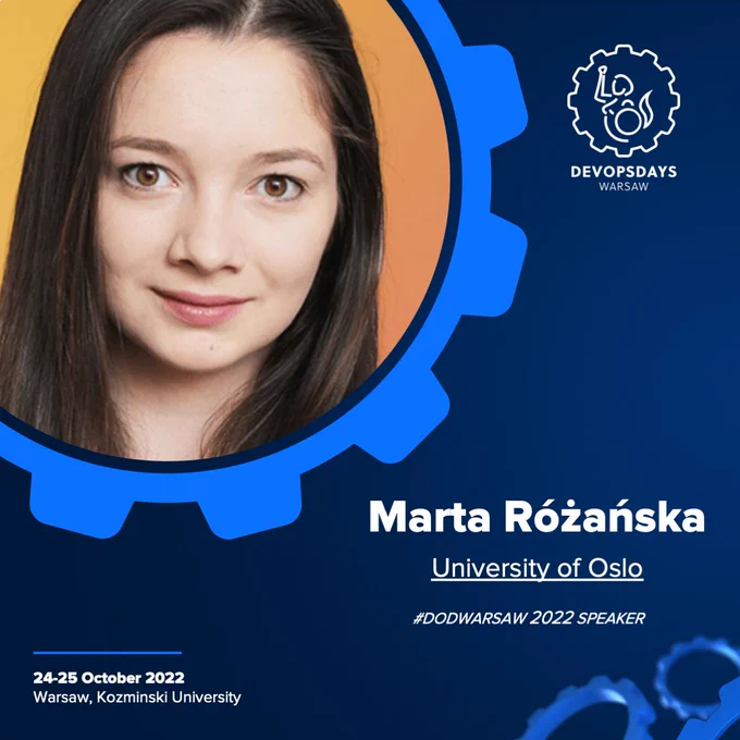 The announcement of MORPHEMIC session at DevOpsDays Warsaw 2022.