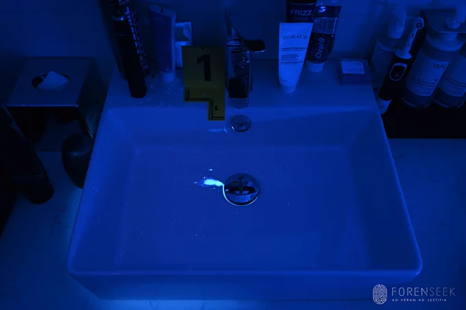 After using STK Spray  UV light, we are able to detect properly semen stains even mixed.