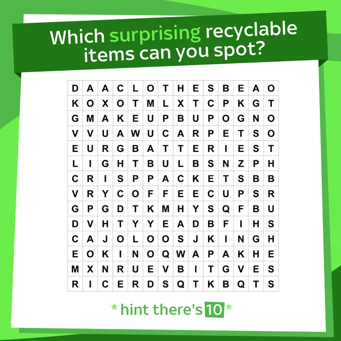 Recyling Wordsearch 