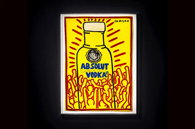 Absolut Vodka’s debut campaign ‘Perfection’ included collaborations with Andy Warhol and Keith Haring (above).
