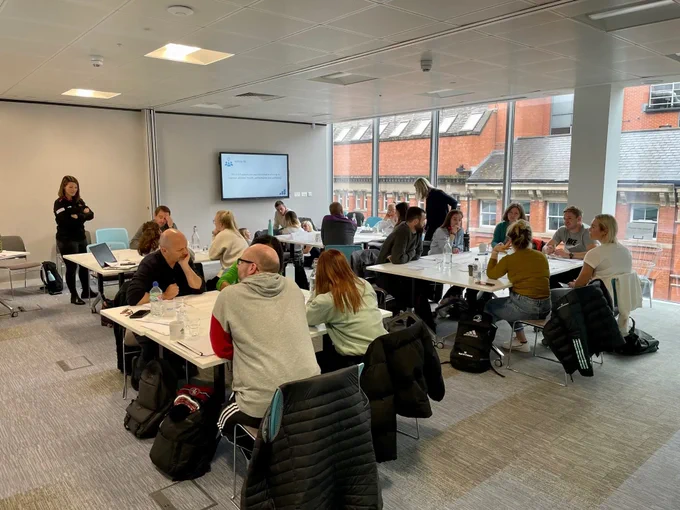 Delegates on a sports nutrition course in the BDA offices
