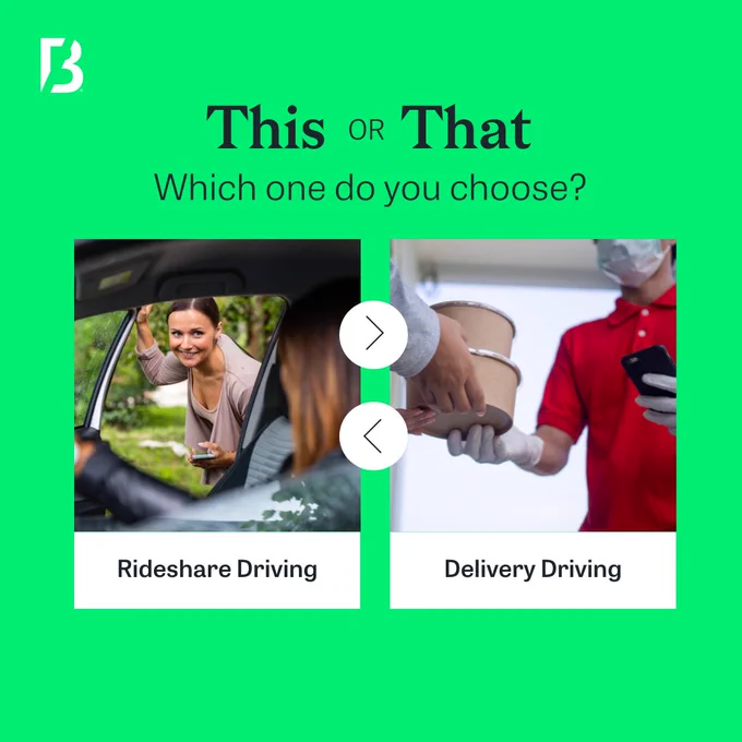 rideshare driving vs delivery driving