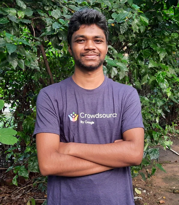 A young man wearing a T-shirt