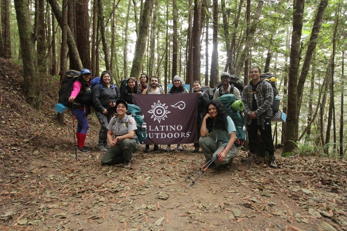Cal Poly Humboldt students and grads hike with Latino Outdoors at Redwood National and State Parks.