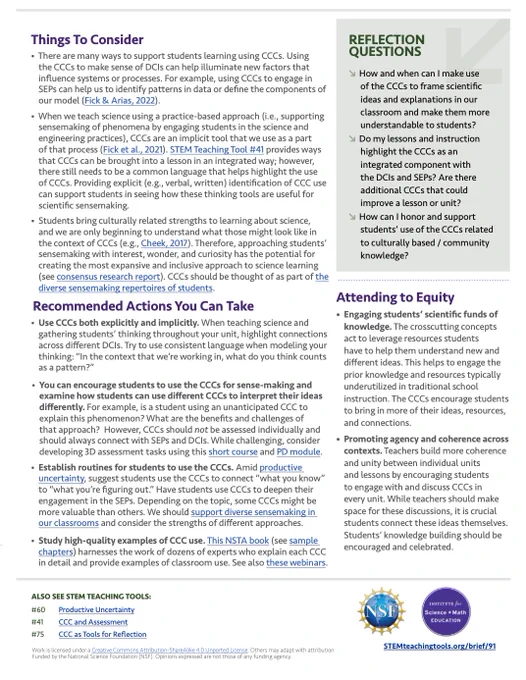 Screenshot of the second page of the linked resource