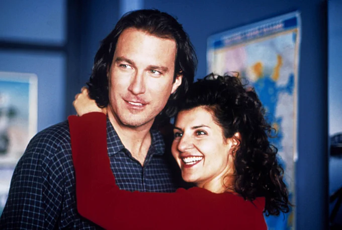 John Corbett and Nia Vardalos in My Big Fat Greek Wedding.