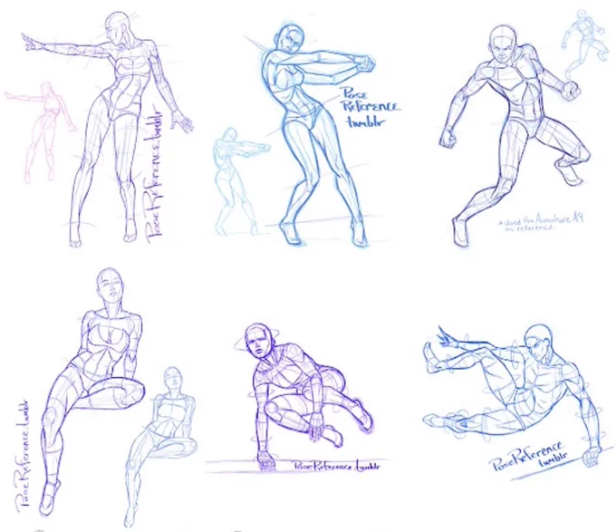 We have a bunch of free pose art references on our website www.posemuse.com (top navigation)