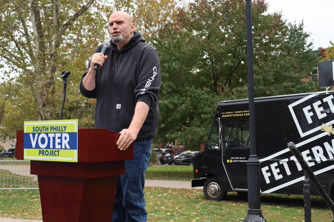 Me speaking at the canvass launch in South Philly today.