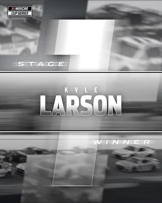 Stage winner graphic for Kyle Larson at Homestead-Miami Speedway 