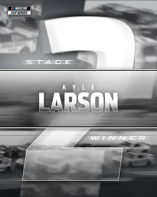 Stage 2 winner graphic for Kyle Larson at Homestead-Miami Speedway 