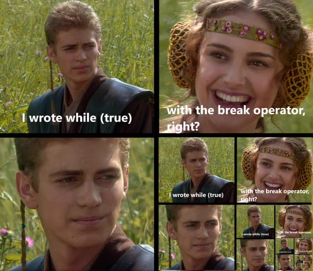 While loop infinite loop meme