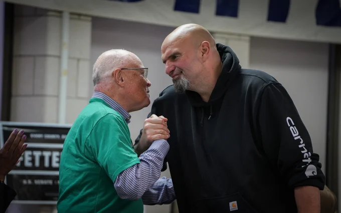 Me greeting AFSCME President Lee Saunders.