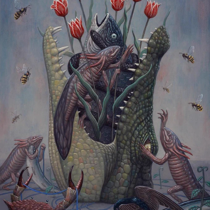 The Mouth (crop). Acrylic on panel. By Nick Sheehy