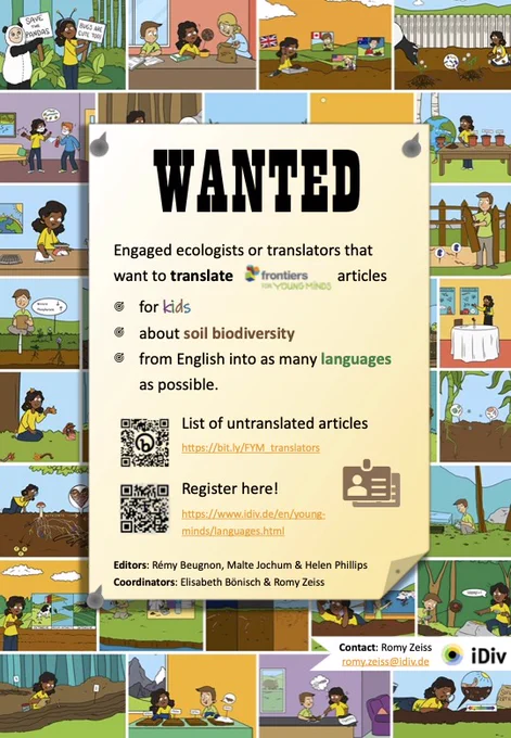 Poster about translators wanted for science education