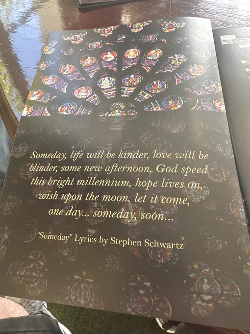Lyrics to “someday” from the show