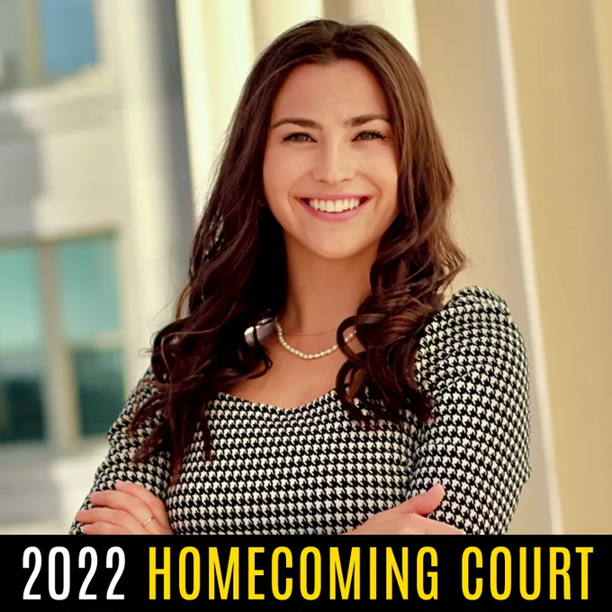 [ID: Photo of Karah. Across the bottom on a black border: “2022 Homecoming Court.” End ID]