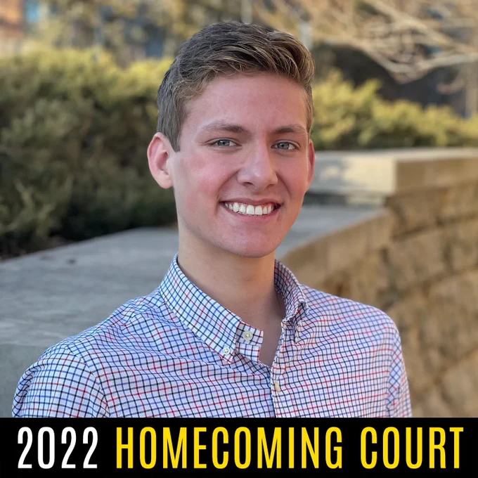 [ID: Photo of Grant. Across the bottom on a black border: “2022 Homecoming Court.” End ID]