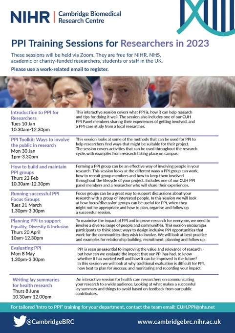 PPI training for researchers
