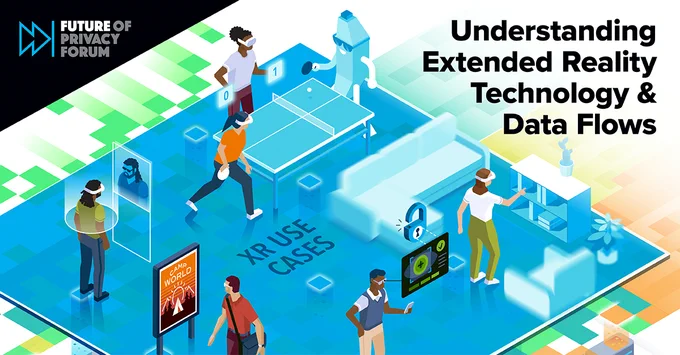 Graphic of FPF's Understanding Extended Reality Technology & Data Flows infographic