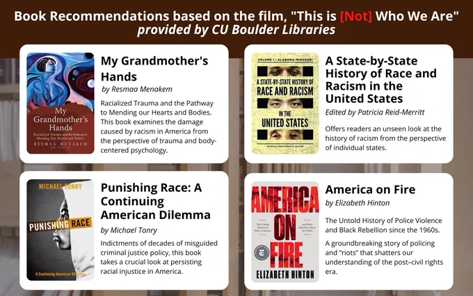Book Recommendations based on the film, "This  is [Not] Who We Are". 