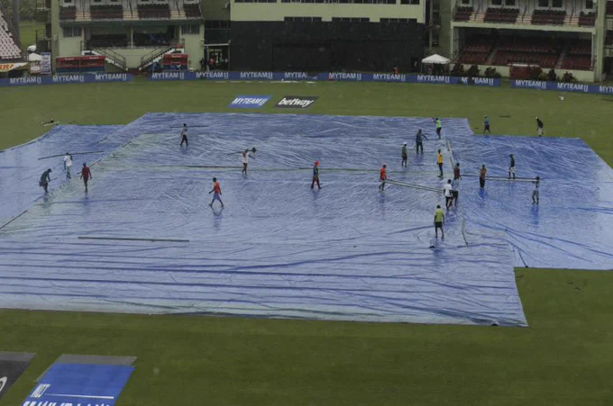 Cricket Stadium In Rain