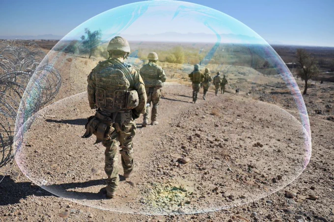 Visualisation of the IED protection system.