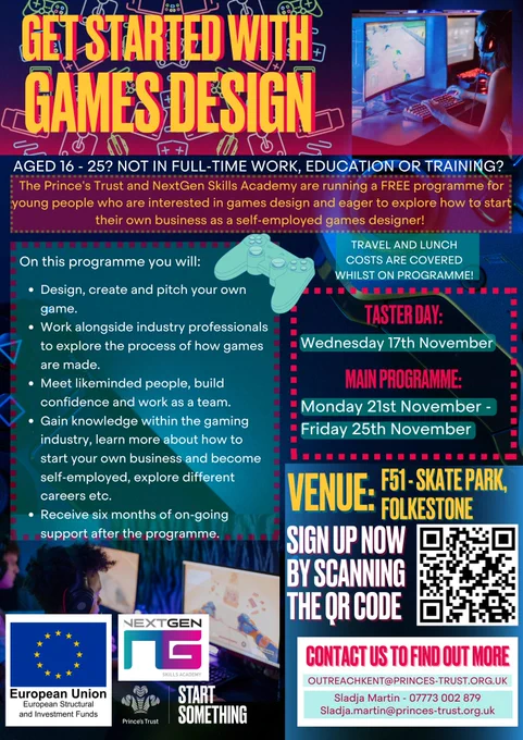An image of the Get Started with Games Design poster