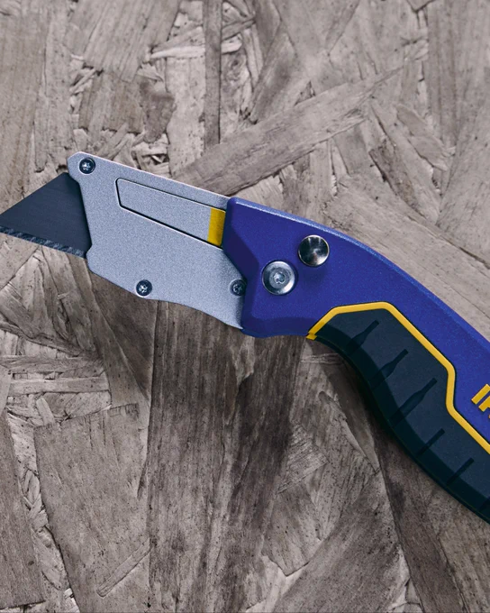 An image carousel of a ProFlip™ 3-Blade Folding Utility Knife opening and closing. 