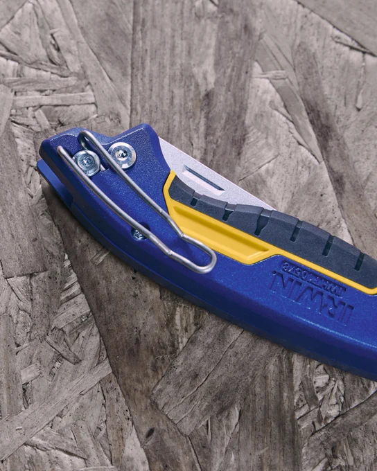 An image carousel of a ProFlip™ 3-Blade Folding Utility Knife opening and closing. 
