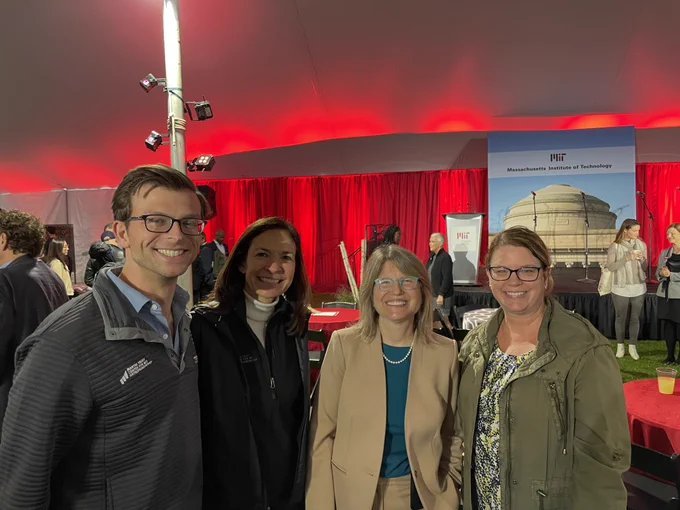 Trust Center staff with MIT's president elect