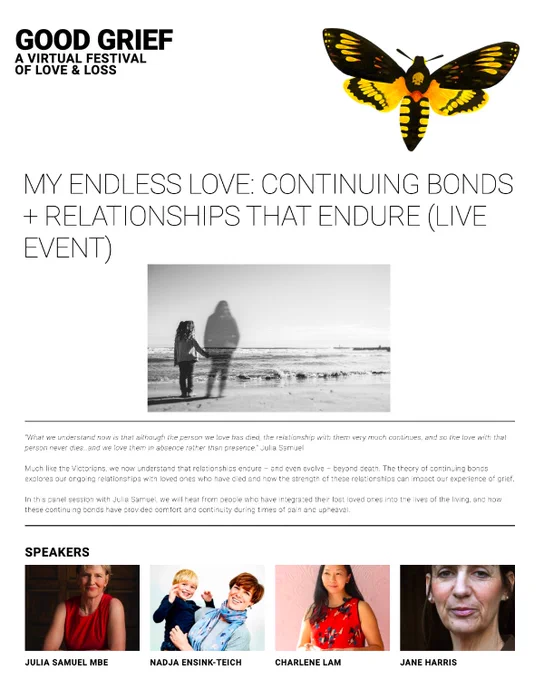 Good Grief Festival: MY ENDLESS LOVE: CONTINUING BONDS   RELATIONSHIPS THAT ENDURE (LIVE EVENT)