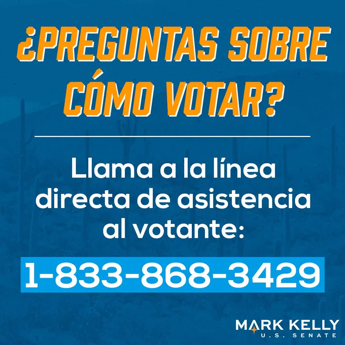 ¿Preguntas sobre cómo votar?

Llama a la línea directa de asistencia al votante:
1-833-868-3429