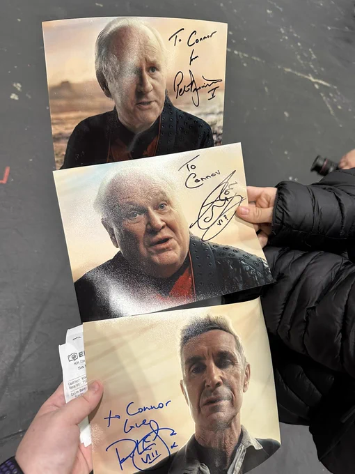 Signed photos addressed to me from Peter Davidson, Colin Baker and Paul McGann
