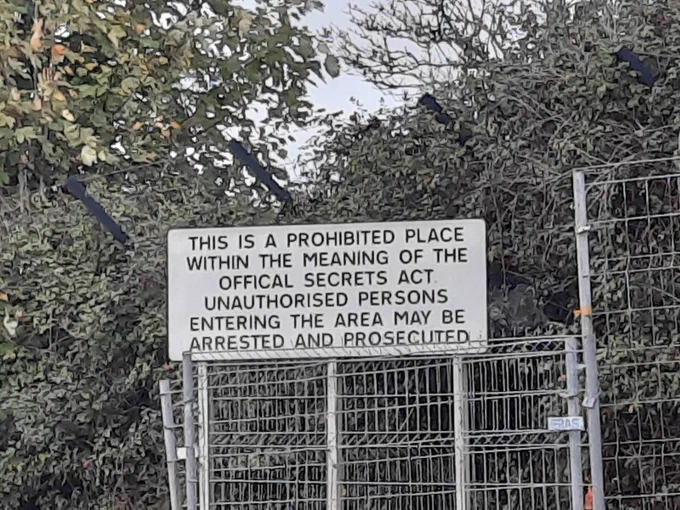 Official secrets sign
