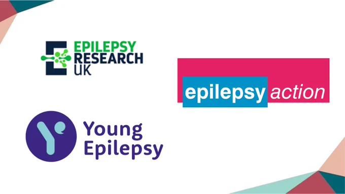 Logos for Epilepsy Research UK, Young Epilepsy and Epilepsy Action