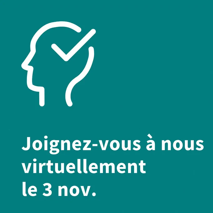 Joignez-vous à nous virtuellement le 3 novembre