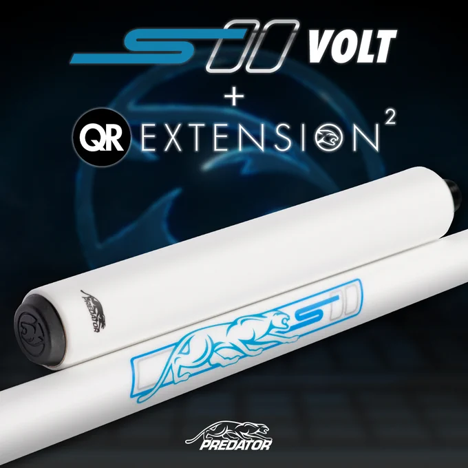 Can't you feel the electricity between the Sport II Volt Pool Cue and the 8-Inch White QR-2 Pool Cue Extension by Predator Cues? They're a perfect match.