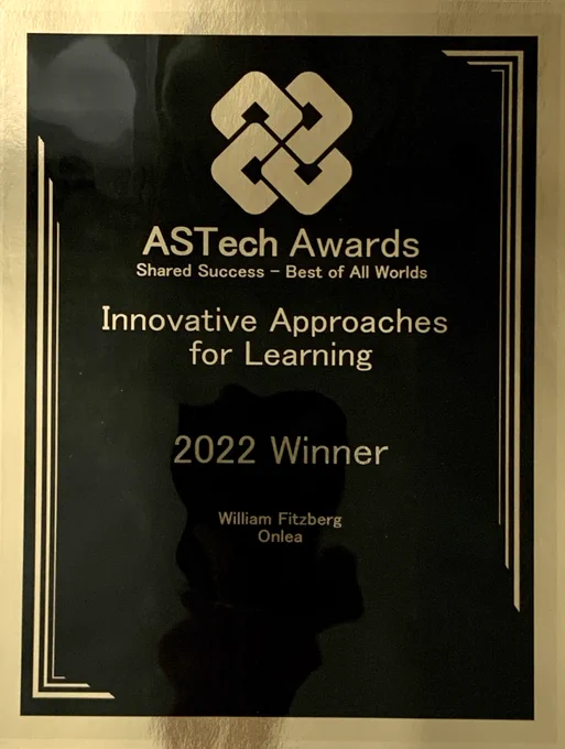 a picture of the ASTech Award for Innovative Approaches for Learning