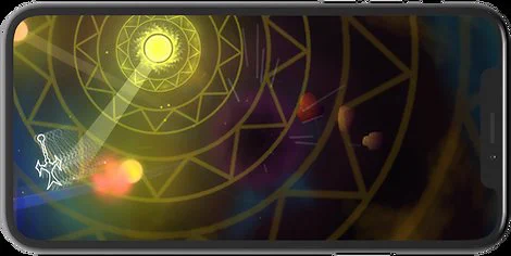 Gameplay screenshot of The Mourning Star with a phone screen border