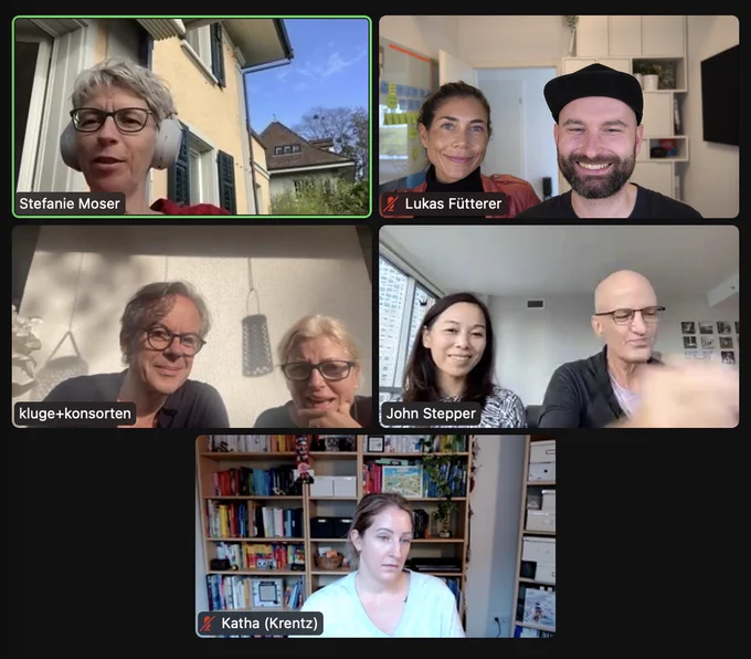 WOL Coaches smiling into the camera during our virtual meeting