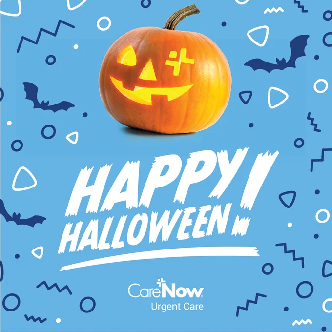 Image contains: happy jack-o-lantern and words that read happy halloween