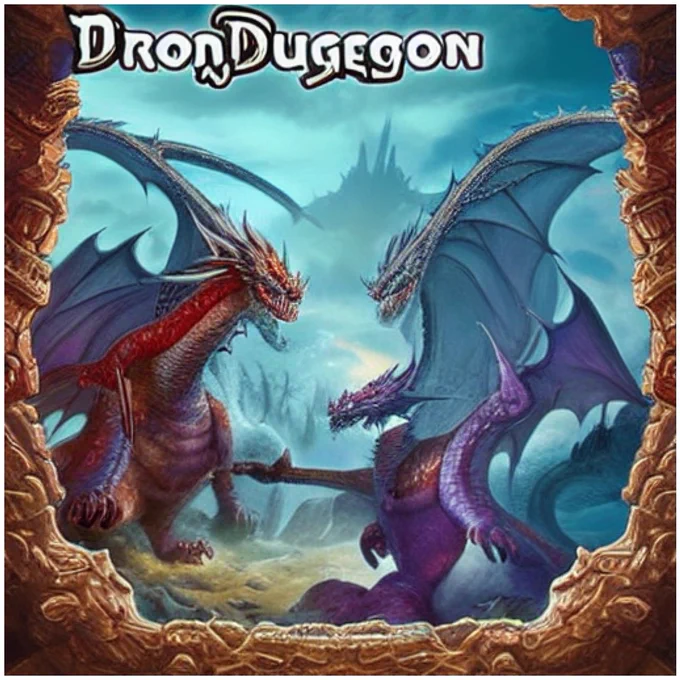 A dragon points what looks like a finger gun at another dragon. Text: "DronDugegon"