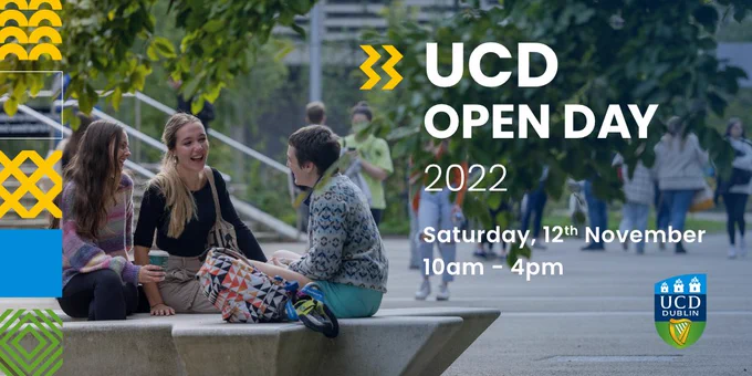 Details on how to register to UCD Open Day 2022 which takes place on Saturday, 12th November from 10am to 4pm.  Registration available at www.ucd.ie/myucd.