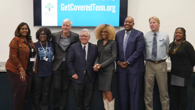 Mayor Cooper and Deputy Mayor Haywood at Get Covered Tennessee event.